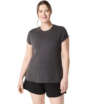 WOMEN'S HEATHER CREWNECK TOP
