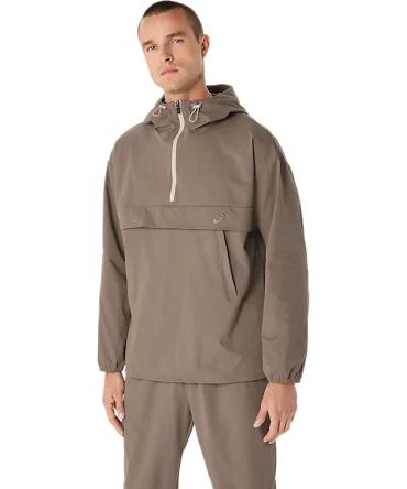 DOUBLE WEAVE RELAXED PULL OVER JACKET