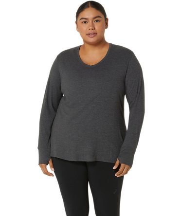 WOMEN'S LONG SLEEVE HEATHER TOP
