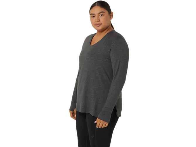 WOMEN'S LONG SLEEVE HEATHER TOP - Image 3