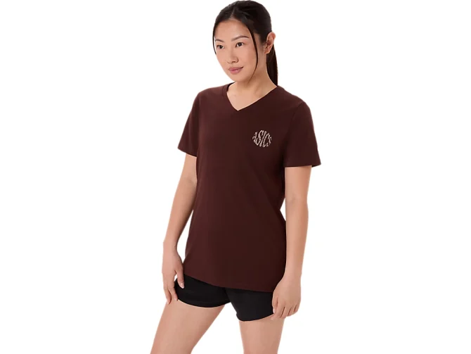 WOMEN'S ASICS NATURE V-NECK SHORT SLEEVE TEE - Image 3